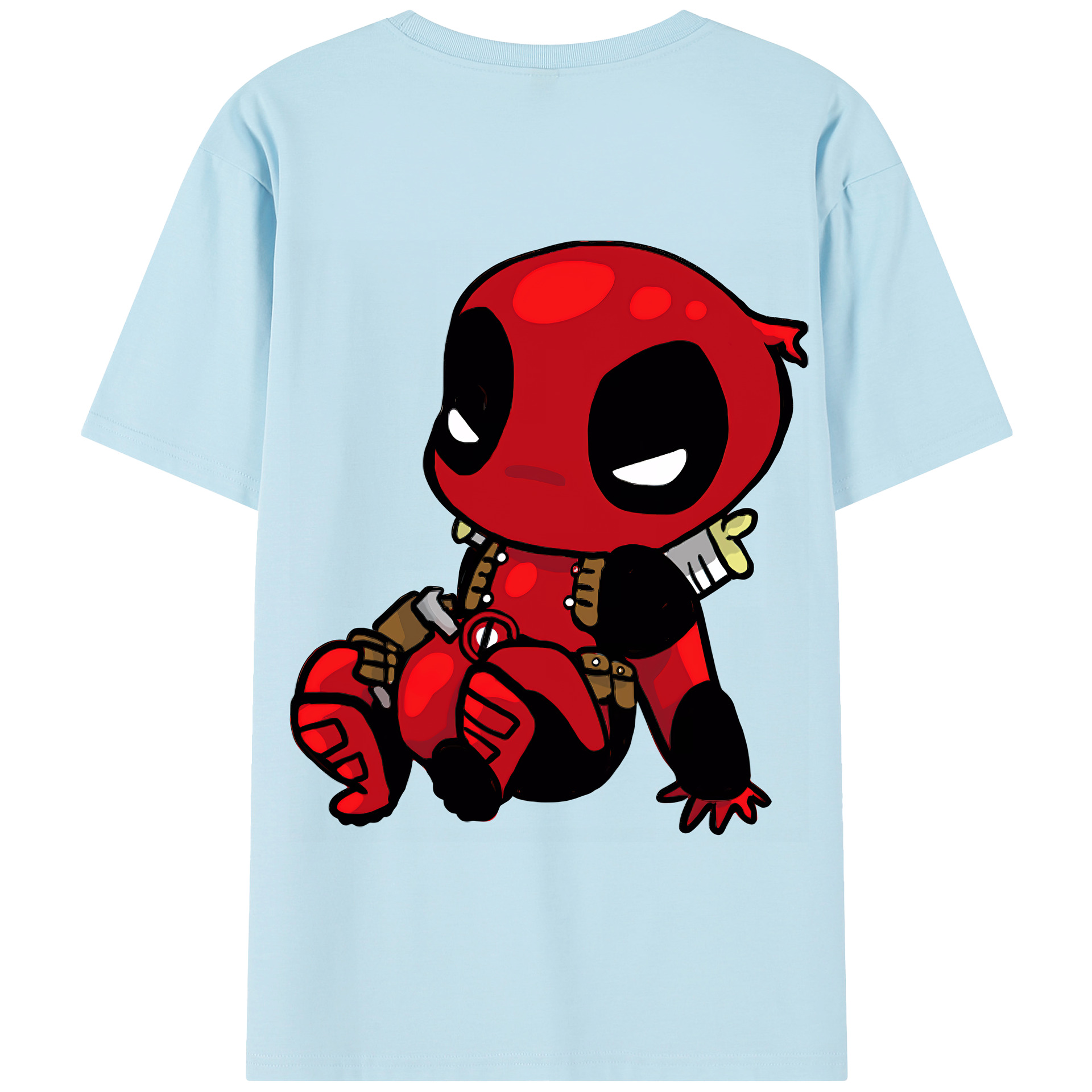（画像用） Deadpool デッドプール 綿100％半袖Tシャツ（背面プリント）